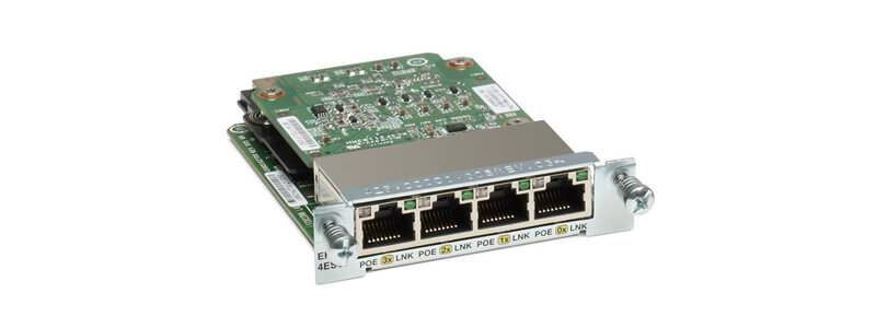 EHWIC-4ESG-P | Cisco Router EHWIC WAN Card 4x1G RJ-45 PoE WAN