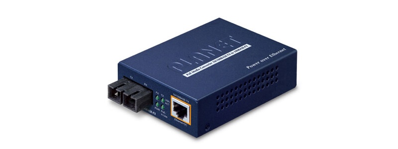 FTP-802S15 100Base-FX to 10/100Base-TX PoE Media Converter (SC,SM)-15km