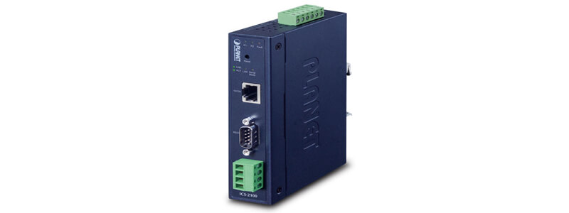 ICS-2100 Industrial RS-232/RS-422/RS-485 over 10/100Base-TX Media Converter (Copper, RJ-45)