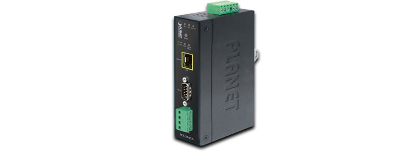 ICS-2105A Industrial RS-232/RS-422/RS-485 over 100Base-FX Media Converter (Fiber, Vary on SFP module)