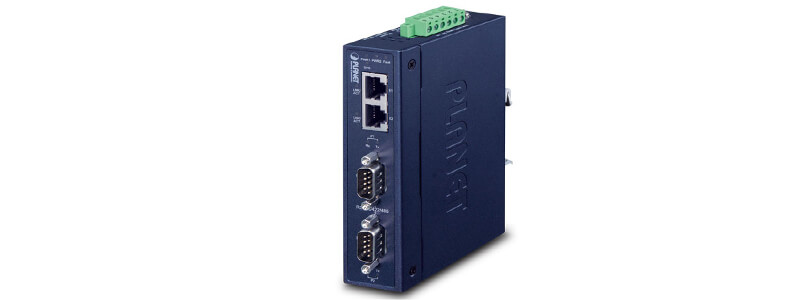 ICS-2200T Industrial 2-port RS232/RS422/RS485 Serial Device Server w/ 2KV signal isolation