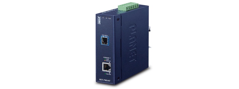 IXT-705AT Industrial 10G/5G/2.5G/1G/100M Copper to 10GBASE-X SFP+ Media Converter
