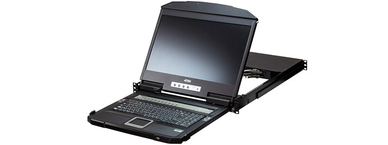 CL3100 Ultra Short Depth Single Rail WideScreen LCD Console (USB,VGA)