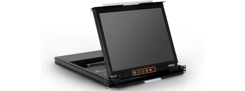 DL1916 19＂ Rack Mount Dual Rail 16 Port LCD Switch