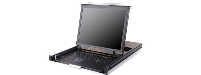 DL2916 16-Port Cat5 Dual Rail LCD KVM Switch with 19 in. LCD