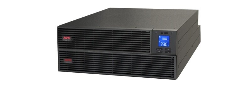 APC Easy UPS On-Line, 6kVA/6kW, Rackmount 5U, 230V, Hard wire 3-wire(P+N+E) outlet, Intelligent Card Slot, LCD, Extended Runtime, W/ rail kit SRV6KRILRK