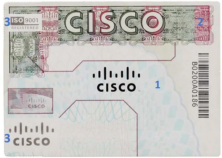 Nhãn Bảo Mật Trên Thùng Carton Cisco từ giữa năm 2006 đến giữa năm 2008