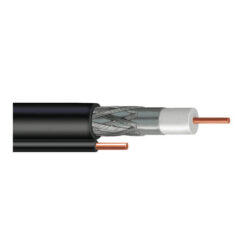 8246103/10 | Cáp đồng trục RG 6, lõi bện 60% w/ 17 Awg Gnd non-plenum, vỏ màu đen 305m CommScope