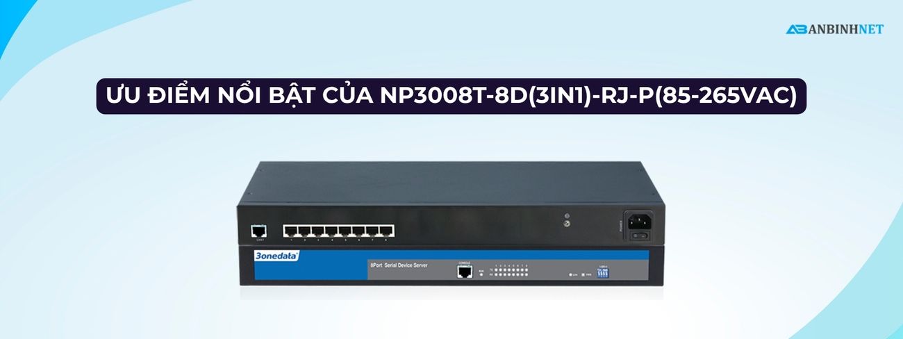 Bộ Chuyển Đổi 3onedata NP3008T-8D(3IN1)-RJ-P(85-265VAC)