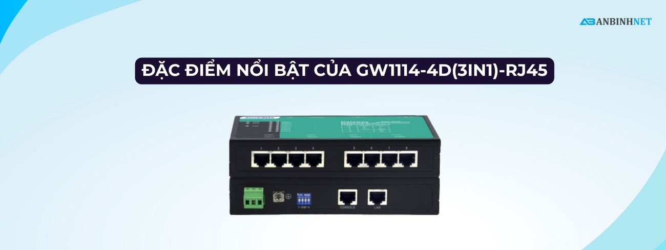 Bộ Chuyển Đổi Modbus Gateway 3onedata GW1114-4D(3IN1)-RJ45