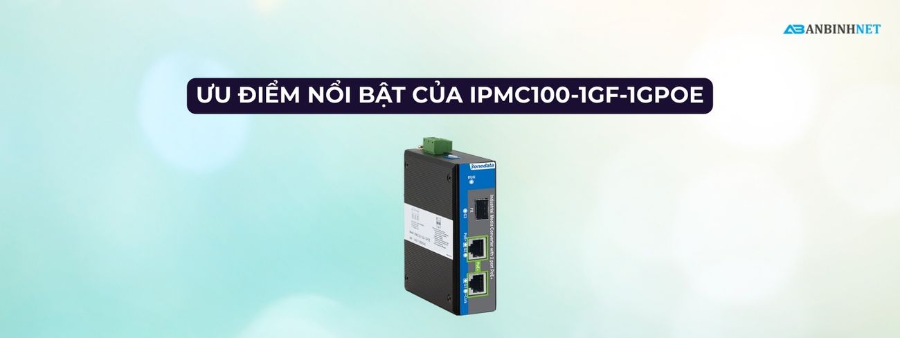 Bộ Chuyển Đổi Quang Điện PoE 3onedata IPMC100-1GF-1GPOE 