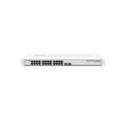 CSS326-24G-2S+RM | Switch Mikrotik 24x 1GbE, 2x SFP+ 10GbE port, Adapter 24V 1.2A