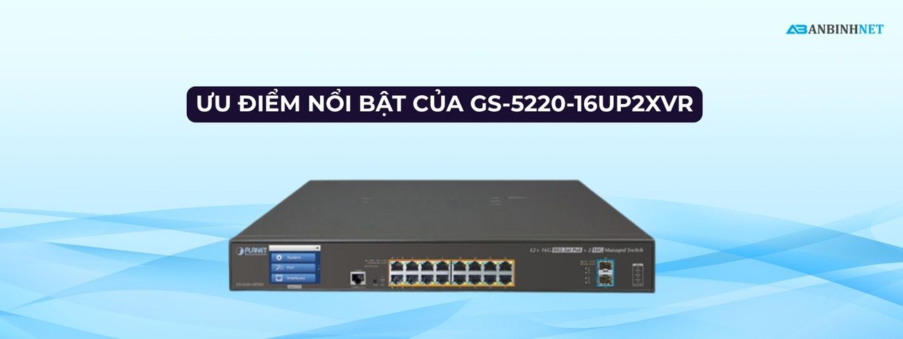 Switch PoE Planet GS-5220-16UP2XVR