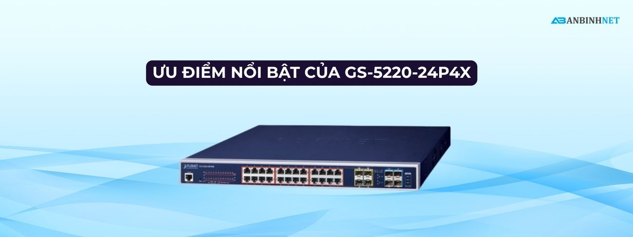 Switch PoE Planet GS-5220-24P4X
