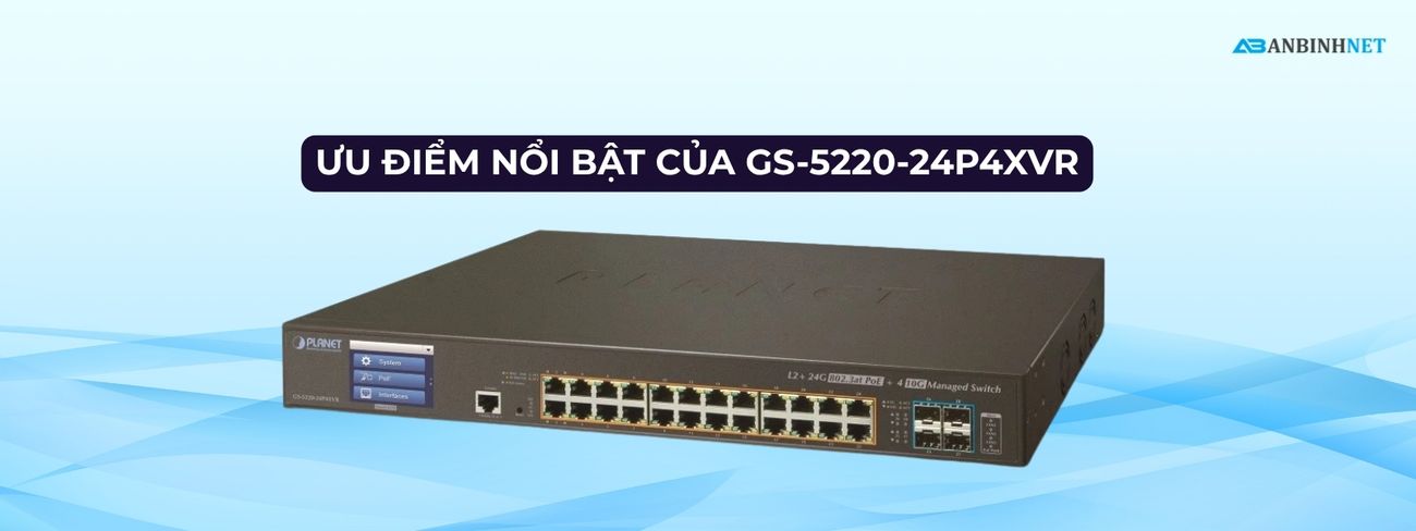 Switch PoE Planet GS-5220-24P4XVR