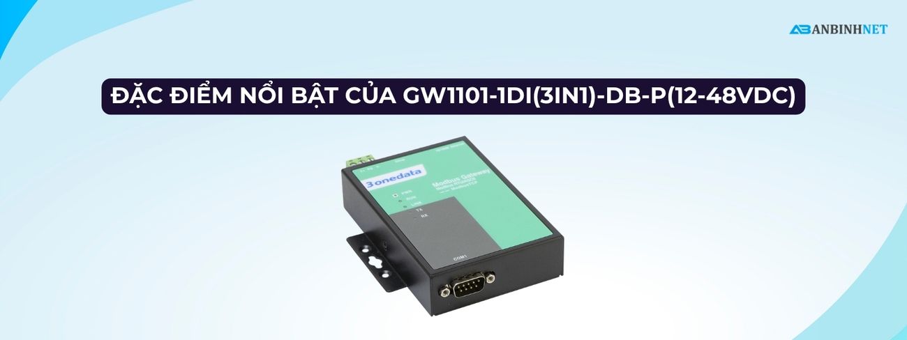 Bộ Chuyển Đổi Modbus 3onedata GW1101-1DI(3IN1)-DB-P(12-48VDC)