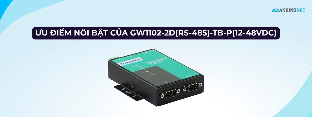Bộ Chuyển Đổi Modbus 3onedata GW1102-2D(RS-485)-TB-P(12-48VDC)