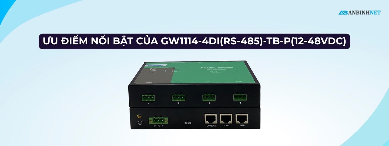 Bộ Chuyển Đổi Modbus 3onedata GW1114-4DI(RS-485)-TB-P(12-48VDC)