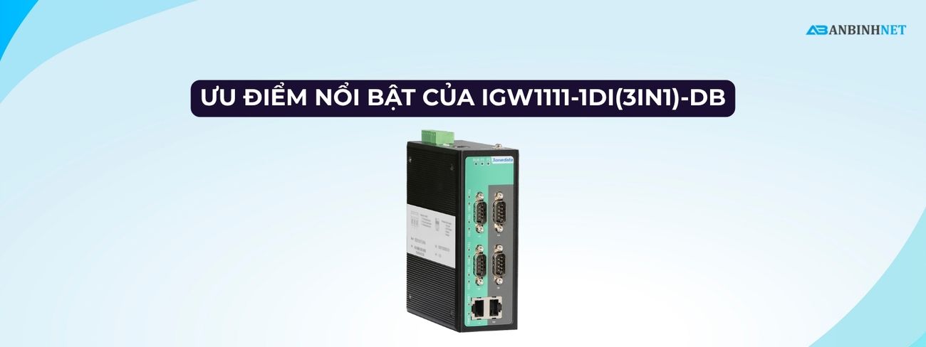 Bộ Chuyển Đổi Modbus Gateway 3onedata IGW1111-1DI(3IN1)-DB