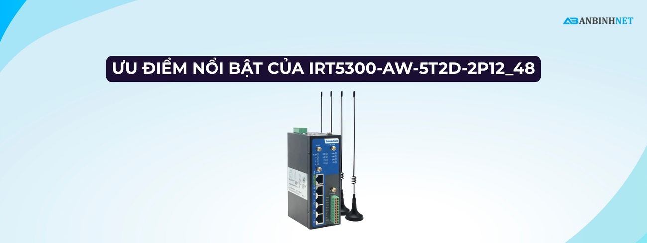 Router Công Nghiệp 3onedata IRT5300-AW-5T2D-2P12_48
