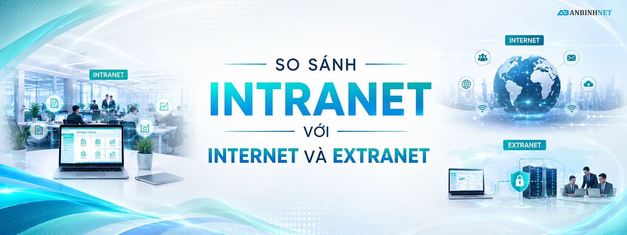 So sánh Intranet với Internet và Extranet